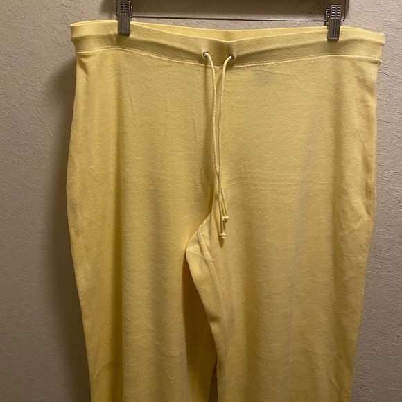 Victoria’s Secret Moda International Yellow Terry Cloth Pant Size XL New W/O Tag - Picture 2 of 7